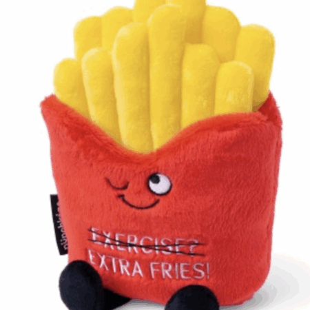 Exercise Extra Fries” Plush French Fries
